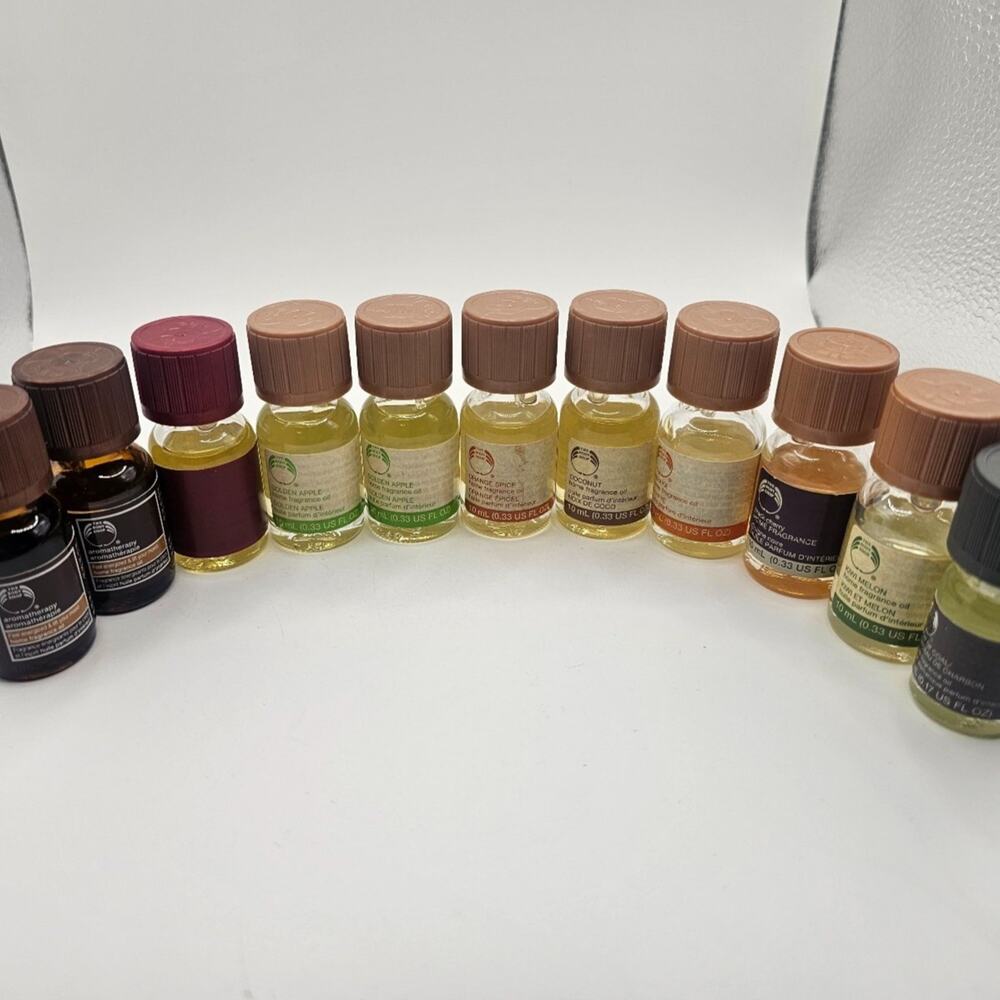 Large Lot of The Body Shop Home Fragrance Oils (coconut, apple, papaya and more)